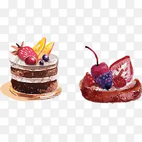 矢量手绘蛋糕-空若网 矢量手绘蛋糕-空若网