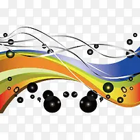 矢量曲线和光点-空若网 矢量曲线和光点-空若网