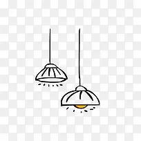 手绘创意合成吊灯-空若网 手绘创意合成吊灯-空若网