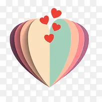 彩色爱心卡纸翻页-空若网 彩色爱心卡纸翻页-空若网