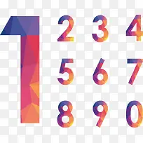 渐变几何数字-空若网 渐变几何数字-空若网