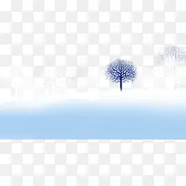 卡通手绘浪漫唯美雪地雪树素材-空若网 卡通手绘浪漫唯美雪地雪树素材-空若网