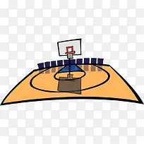 篮球场 手绘 卡通-空若网 篮球场 手绘 卡通-空若网