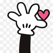 手拿红心手势卡通手绘-空若网 手拿红心手势卡通手绘-空若网
