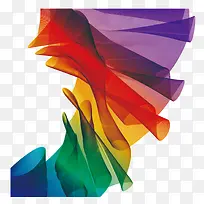 抽象彩色飘带-空若网 抽象彩色飘带-空若网