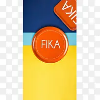 蓝色简约橙色盘子-空若网 蓝色简约橙色盘子-空若网