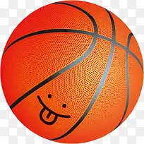 手绘质感卡通橙色篮球效果-空若网 手绘质感卡通橙色篮球效果-空若网