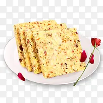 点心白色盘子玫瑰花-空若网 点心白色盘子玫瑰花-空若网