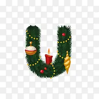 圣诞节字母U-空若网 圣诞节字母U-空若网