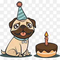 手绘狗狗过生日-空若网 手绘狗狗过生日-空若网