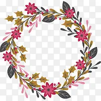 浪漫粉红树枝边框-空若网 浪漫粉红树枝边框-空若网