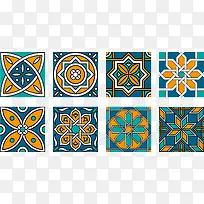 矢量方形花纹组合-空若网 矢量方形花纹组合-空若网