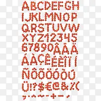 红色圆点字母数字-空若网 红色圆点字母数字-空若网