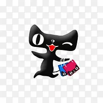 可爱俏皮黑色天猫-空若网 可爱俏皮黑色天猫-空若网