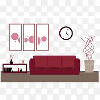 矢量沙发装饰画-空若网 矢量沙发装饰画-空若网