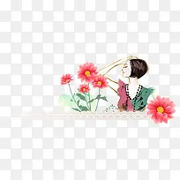 手绘插画女性-空若网 手绘插画女性-空若网