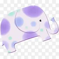 紫色可爱小象-空若网 紫色可爱小象-空若网