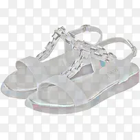 白色夏日凉鞋女鞋-空若网 白色夏日凉鞋女鞋-空若网