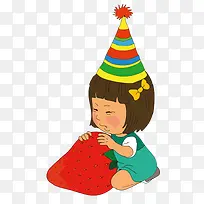 抱草莓的孩子-空若网 抱草莓的孩子-空若网