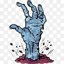 矢量蓝色的手-空若网 矢量蓝色的手-空若网