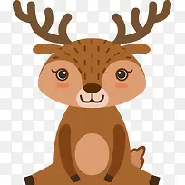 咖啡色卡通麋鹿-空若网 咖啡色卡通麋鹿-空若网