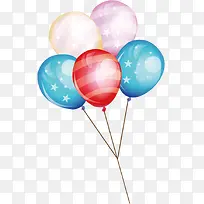 彩色花纹成簇气球-空若网 彩色花纹成簇气球-空若网