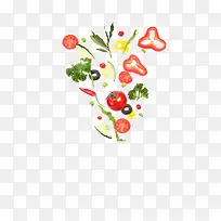 蔬菜碎片素材-空若网 蔬菜碎片素材-空若网
