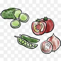 儿童手绘蔬菜-空若网 儿童手绘蔬菜-空若网
