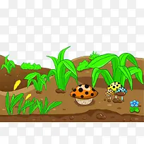 卡通小草蘑菇-空若网 卡通小草蘑菇-空若网