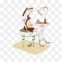 时尚人物插画-空若网 时尚人物插画-空若网