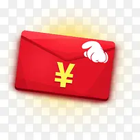 红色立体红包白色手指-空若网 红色立体红包白色手指-空若网