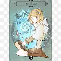 手绘插画金色短发-空若网 手绘插画金色短发-空若网