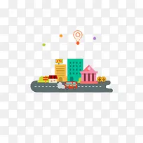 扁平建筑房子素材-空若网 扁平建筑房子素材-空若网