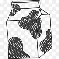 卡通手绘牛奶-空若网 卡通手绘牛奶-空若网