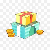 可爱卡通手绘盒子-空若网 可爱卡通手绘盒子-空若网