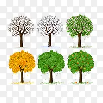 春季树木矢量图-空若网 春季树木矢量图-空若网