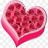 红色卡通钻石玫瑰爱心-空若网 红色卡通钻石玫瑰爱心-空若网