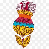 矢量手绘卡通儿童画花-空若网 矢量手绘卡通儿童画花-空若网