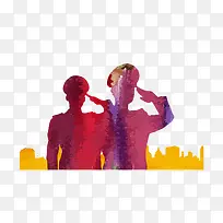 水彩军人-空若网 水彩军人-空若网