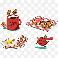 矢量手绘卡通食物-空若网 矢量手绘卡通食物-空若网