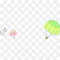 手绘黄绿色可爱热气球-空若网 手绘黄绿色可爱热气球-空若网