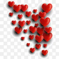情人节密集红色爱心-空若网 情人节密集红色爱心-空若网