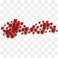 情人节密集红色爱心装饰-空若网 情人节密集红色爱心装饰-空若网