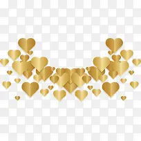 情人节密集金色爱心-空若网 情人节密集金色爱心-空若网