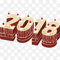 美味2018蛋糕艺术字-空若网 美味2018蛋糕艺术字-空若网