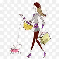 卡通时尚美女-空若网 卡通时尚美女-空若网