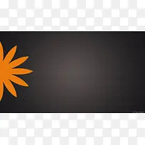 黑色渐变的橙色花朵-空若网 黑色渐变的橙色花朵-空若网