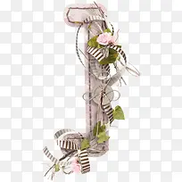 花环装饰数字1-空若网 花环装饰数字1-空若网