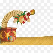 坐在地板上的卡通小丑-空若网 坐在地板上的卡通小丑-空若网