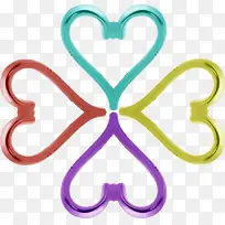 爱心型夹子效果卡通-空若网 爱心型夹子效果卡通-空若网